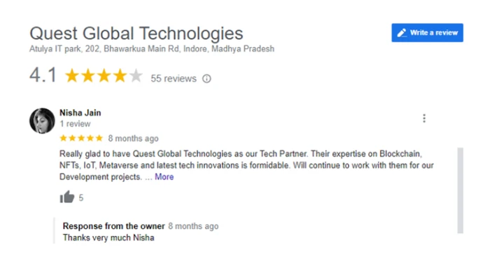 Quest Global Technologies's Client Reviews
