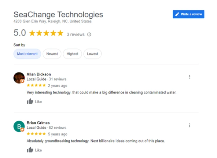 SeaChange Technologies Client Reviews