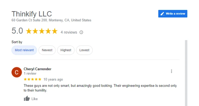 Thinkify LLC Client Reviews