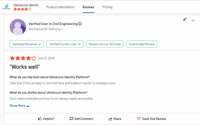 Ubisecure's Client Reviews
